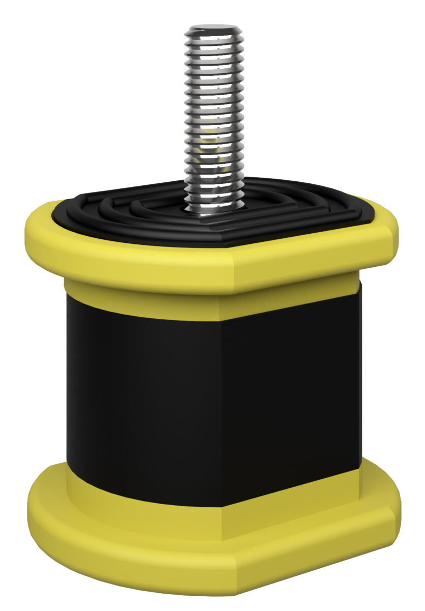 Schwingungsdämpfer Tacco 9898-038B, 90 bis 200 kg, 4 Stück pro Karton